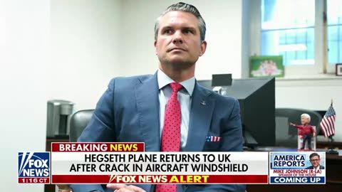 Pete Hegseth made an emergency landing in UK over crack in windshield