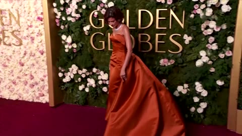 Stars strut the Golden Globes red carpet, opening awards season