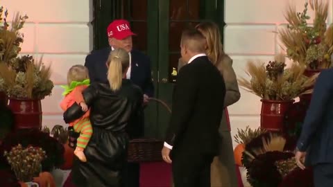 Baby @PressSec trick-or-treating at the White House