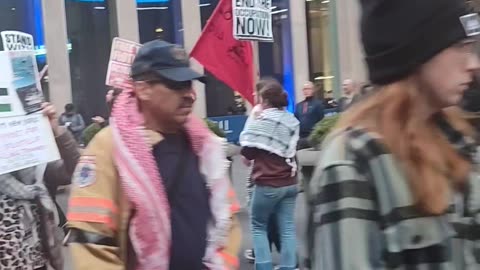 "DOS AÑOS DE GENOCIDIO. LEVANTÉMONOS POR GAZA", hoy es Nueva York.