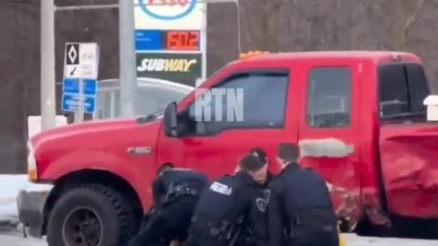 Crazy Police Takedown in Kitchener Ontario