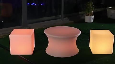 LED Cube Chair Light,Waterproof LED Cube Table, Color Changing Cube Floor Lamp