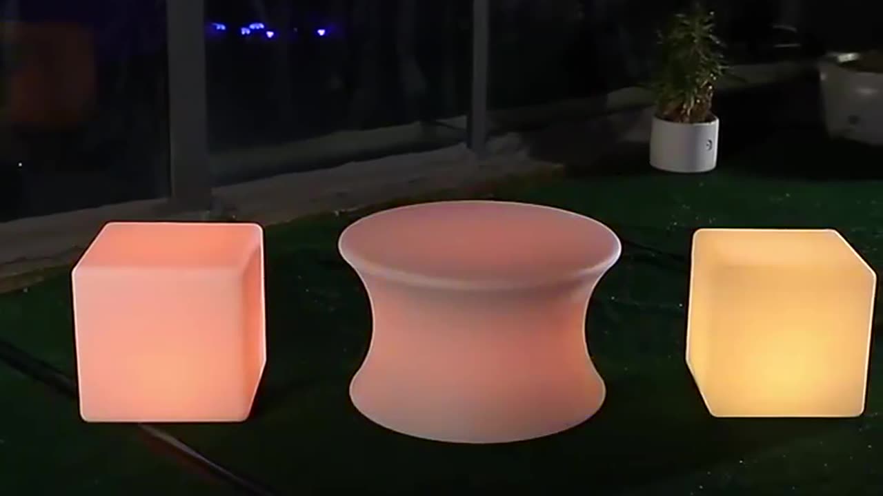 LED Cube Chair Light,Waterproof LED Cube Table, Color Changing Cube Floor Lamp