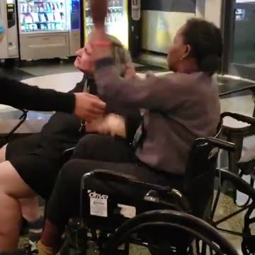 Multiracial Wheelchair Warfare In Clown Wurld
