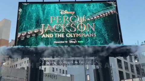 Disney+ built a real water billboard in Hollywood