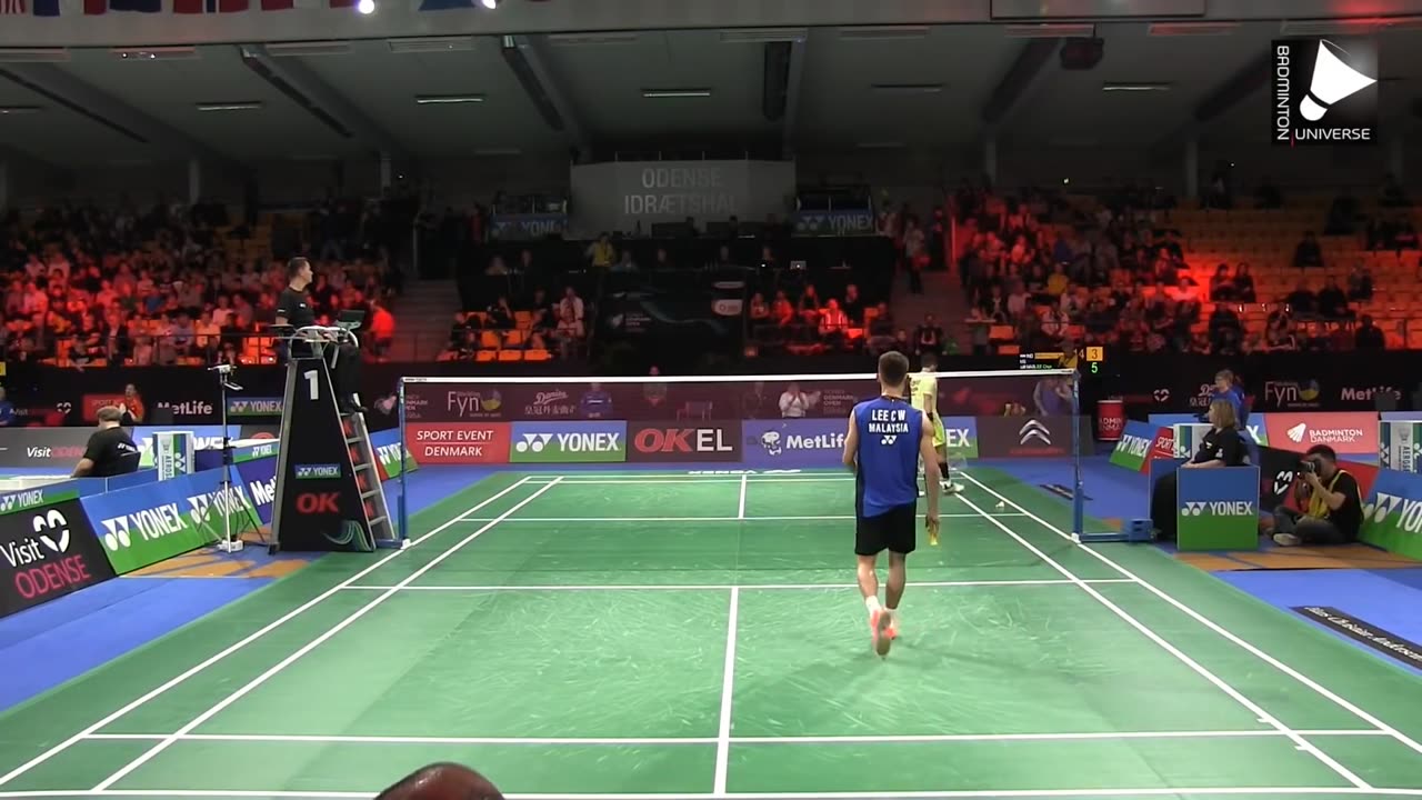 Lee Chong Wei vs Kashyap Parupalli MS Denmark Open 2015 nice camera angle 李宗伟精华剪辑低视角 -