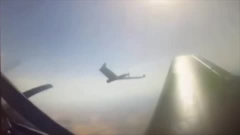 Ukrainian Yak-57 Light Attack Aircraft Rams a Russian Zala Drone