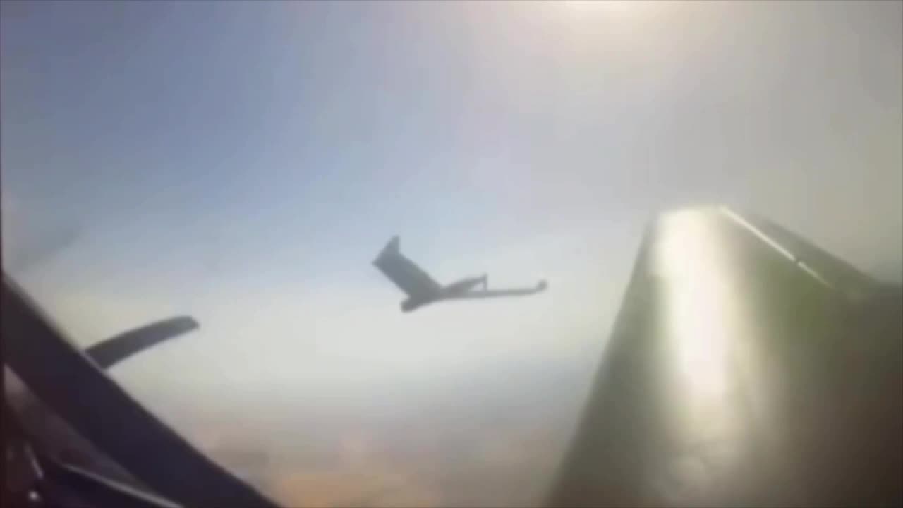 Ukrainian Yak-57 Light Attack Aircraft Rams a Russian Zala Drone