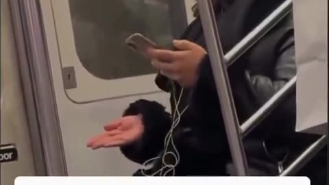 NYC Subway: Woman makes man give up seat. FATIQUE!