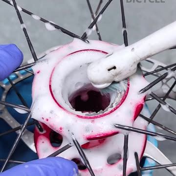 How to clean a bicycle wheel and the inside of the freehub body thoroughly.