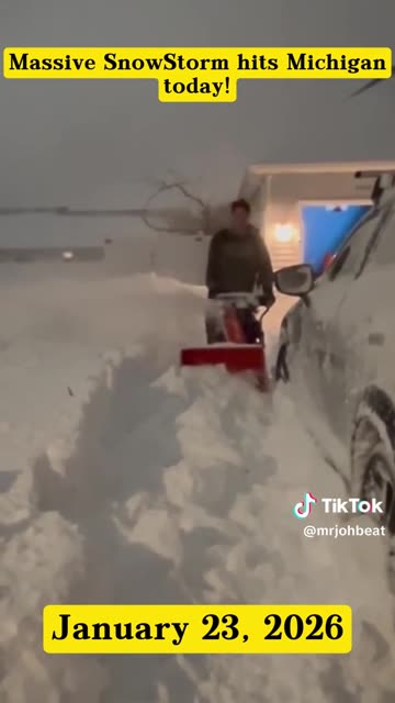 Massive Snow Storm hits Michigan - Jan 23, 2026