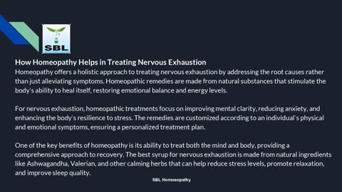 How Homeopathy Can Treat Nervous Exhaustion Naturally