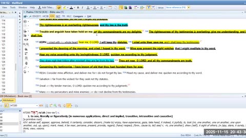 Bible Study Psalms 119 Pt 8