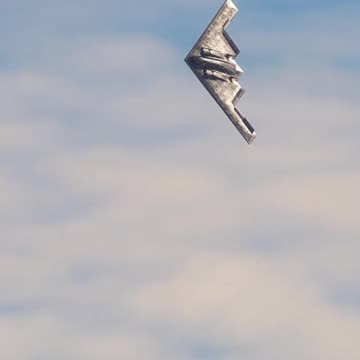 United States B-2 Jet takes off from the Airshow Fair