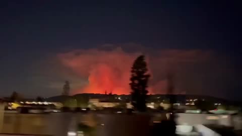 Current view of the Palisades fire.