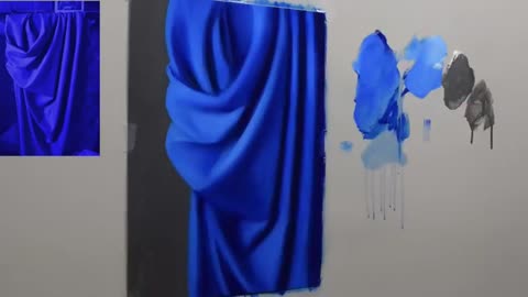 An easy way to paint fabric folds