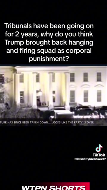 Military Tribunals at the Whit House & Child rescue.