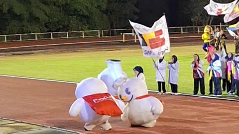 Ice Cream Mascot Does Headstand