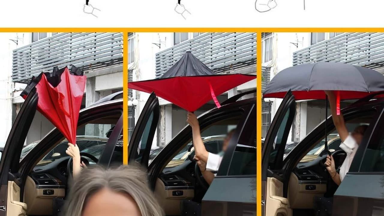 Jooayou Inverted Umbrella: Hands-Free Comfort Meets Windproof Innovation