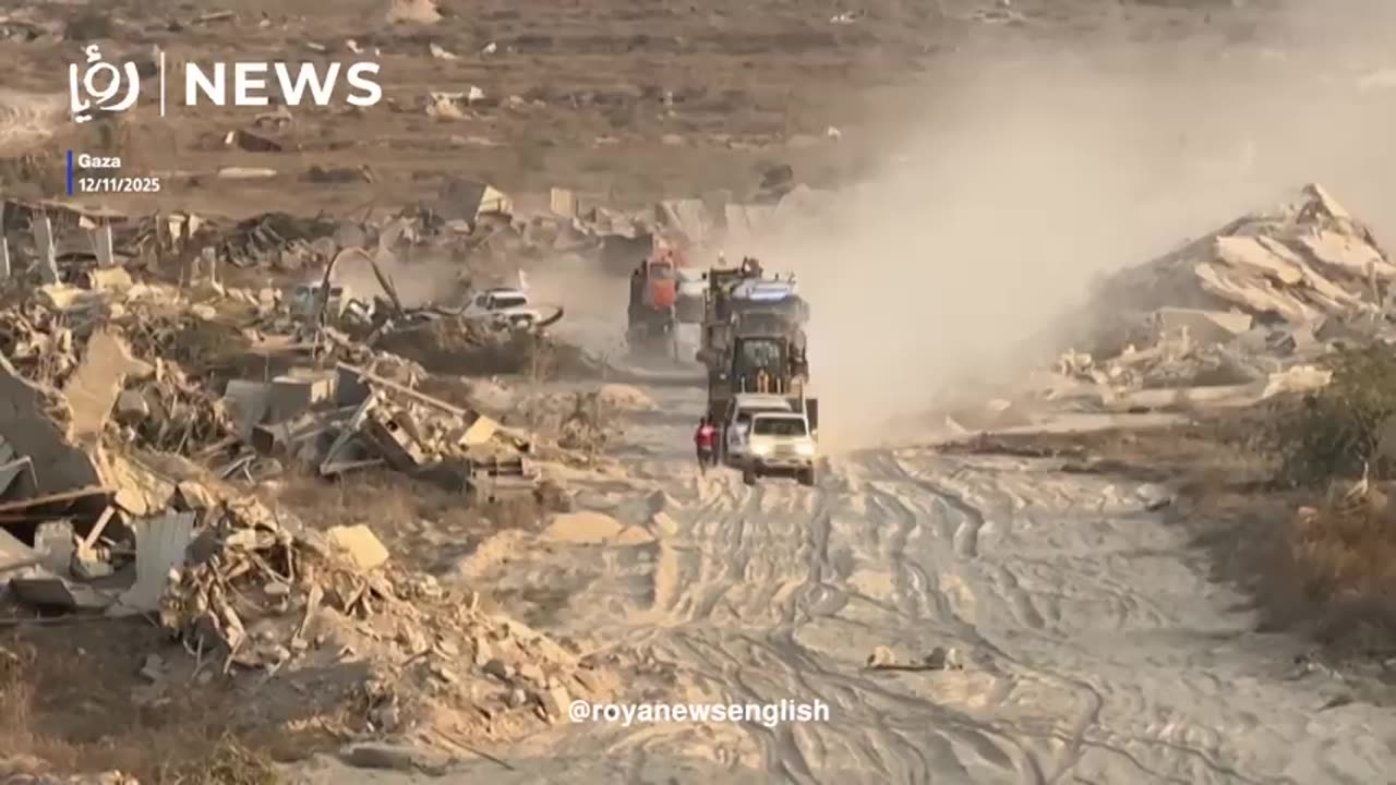 Red Cross, heavy machinery move through east Gaza
