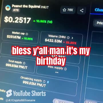 peanut the squirrel pnut crypto news today price prediction #fyp