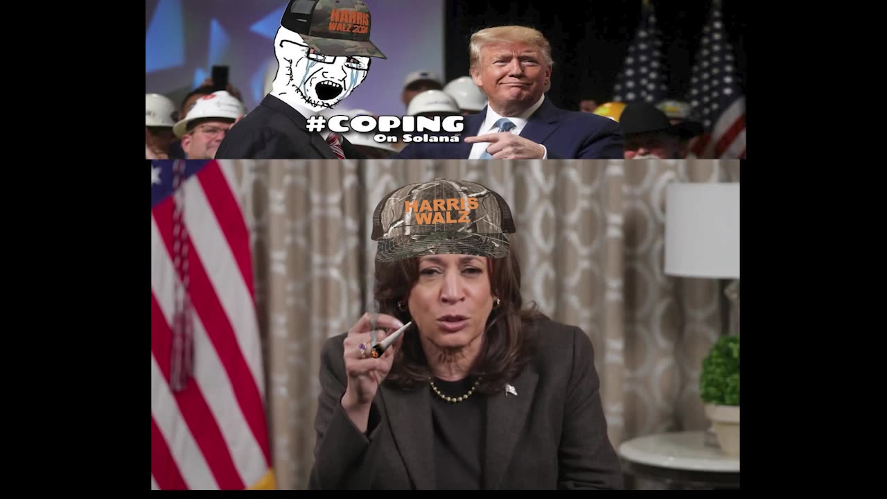 Copying Kamala while smoking.