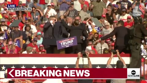 Secret Service rushes Trump off stage at Pennsylvania rally