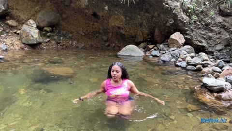 Alla Wetlook River Adventure in Shorts and Pink Top
