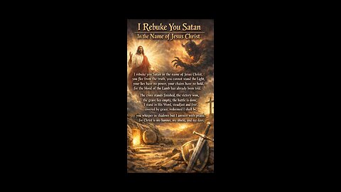 I Rebuke You Satan In the Name of Jesus Christ. #praisegod #share