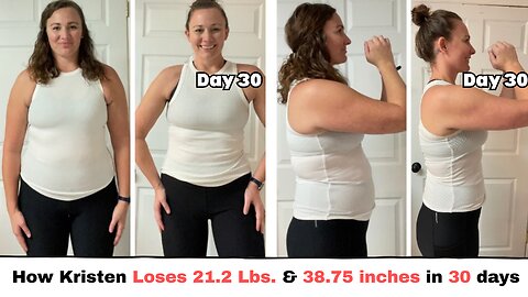 How Kristen Lost 20 lbs and 38 Inches in 30 Days Safely Using Sustainable Methods, Keeping It Off