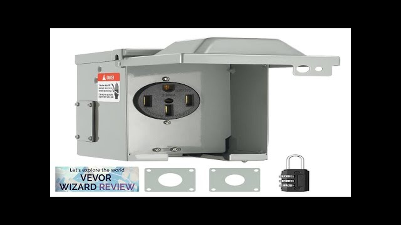 VEVOR 50 Amp RV Power Outlet Box 125/250 Volt Enclosed Lockable Outdoor Review