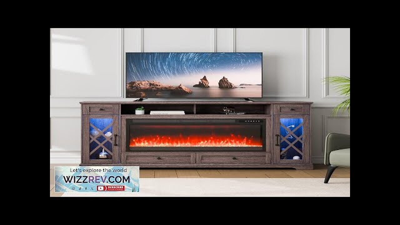 VEVOR 80" Fireplace TV Stand with 20 LED Lights Remote Control Review