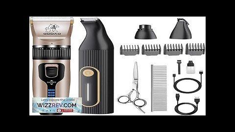 Dog Clippers Grooming Kit Hair Clipper -4 in 1Low Noise -Rechargeable-Cordless Quiet Review