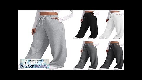 Wide Leg Pants For Women’S Fleece Lined Sweatpants Straight Pants Bottom All-Math Review