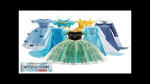 Girl Princess Dress Snow Queen Elsa Anna Costume Girls Birthday Stage Performance Review