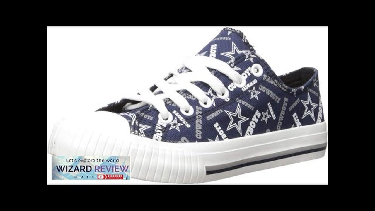 FOCO Women's NFL Team Logo Ladies Fashion Low Top Canvas Sneakers Shoes Review