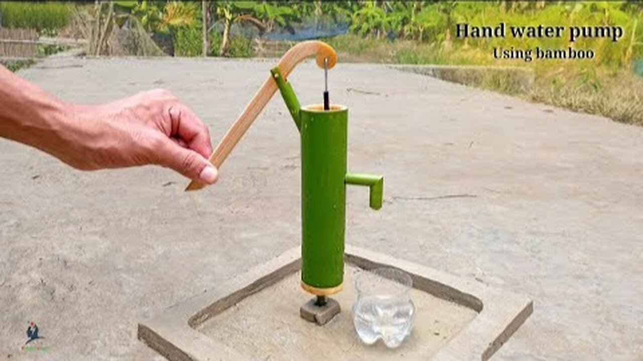 How to make a bamboo water pump