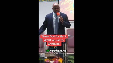 Thank God for life: A WAKE up call for Gratitude!