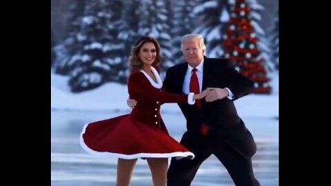 Trump on Christmas ice skating