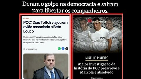 Deram o golpe na democracia e saíram para libertar os companheiros: Em acordo com o PCC, judiciário libertar Marcola para assassinar Flávio Bolsonaro e políticos candidatos para vaga de senadores.