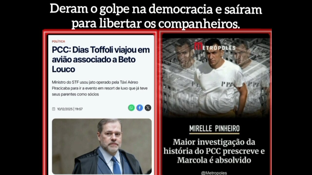 Deram o golpe na democracia e saíram para libertar os companheiros: Em acordo com o PCC, judiciário libertar Marcola para assassinar Flávio Bolsonaro e políticos candidatos para vaga de senadores.