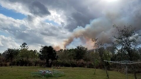 Fire in Osceola county Florida near Suburban Estates