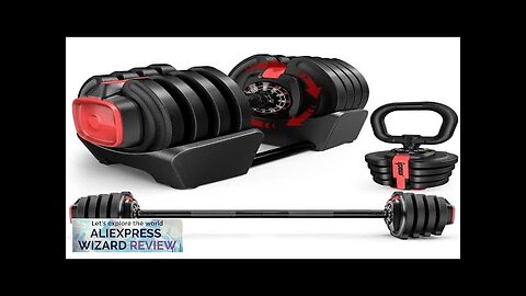 3-in-1 Adjustable Dumbbell Set 40lbs with 12 Weight Increment Multifuntion Free Weight Review