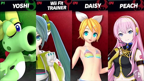 Green Birdo vs Boxing Miku & Kagamine Rin & Luka [MAKI SSBU Member Request - LIMITED INPUT]