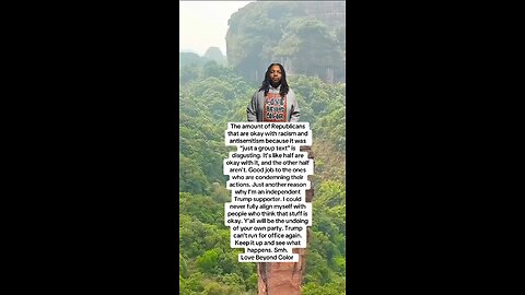 The amount of Republicans that are okay with racism and antisemitism is disgusting.