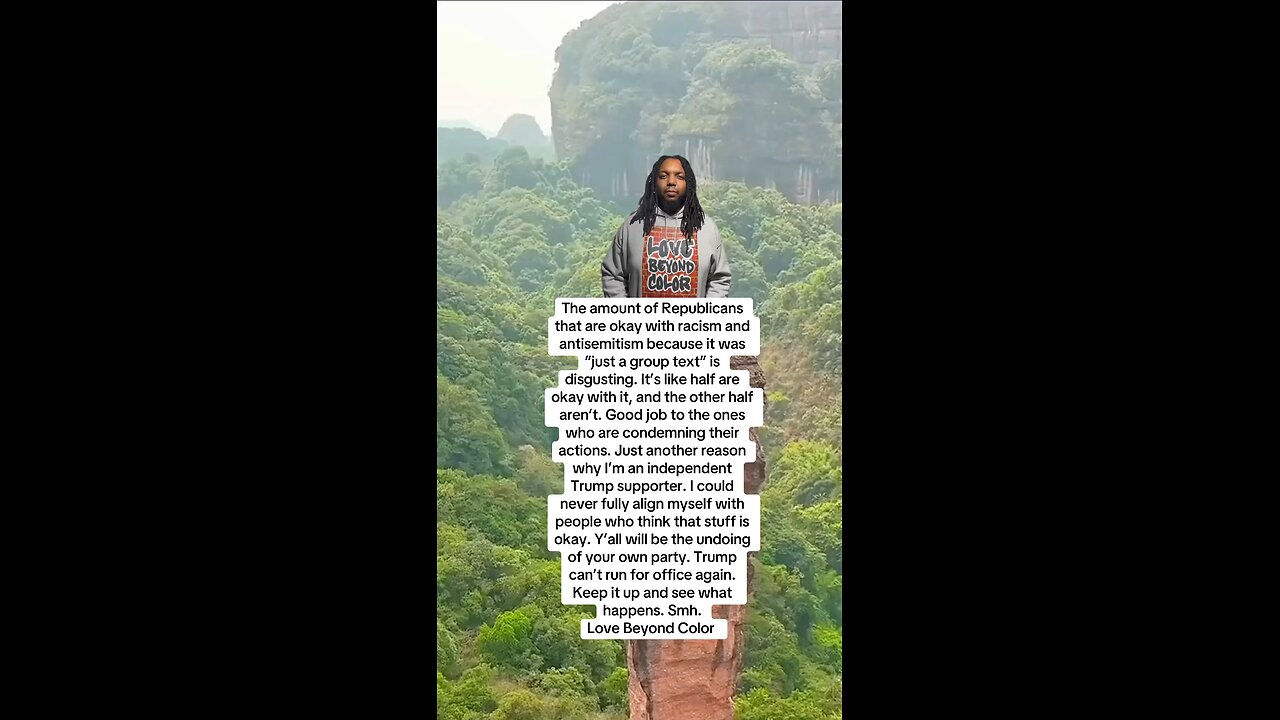 The amount of Republicans that are okay with racism and antisemitism is disgusting.