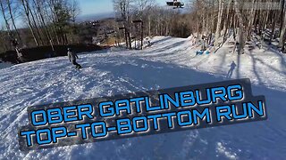 Ober Gatlinburg (Ober Mountain) Full Ski Slope Top-To-Bottom Run (Feb 2025 Day And Night)