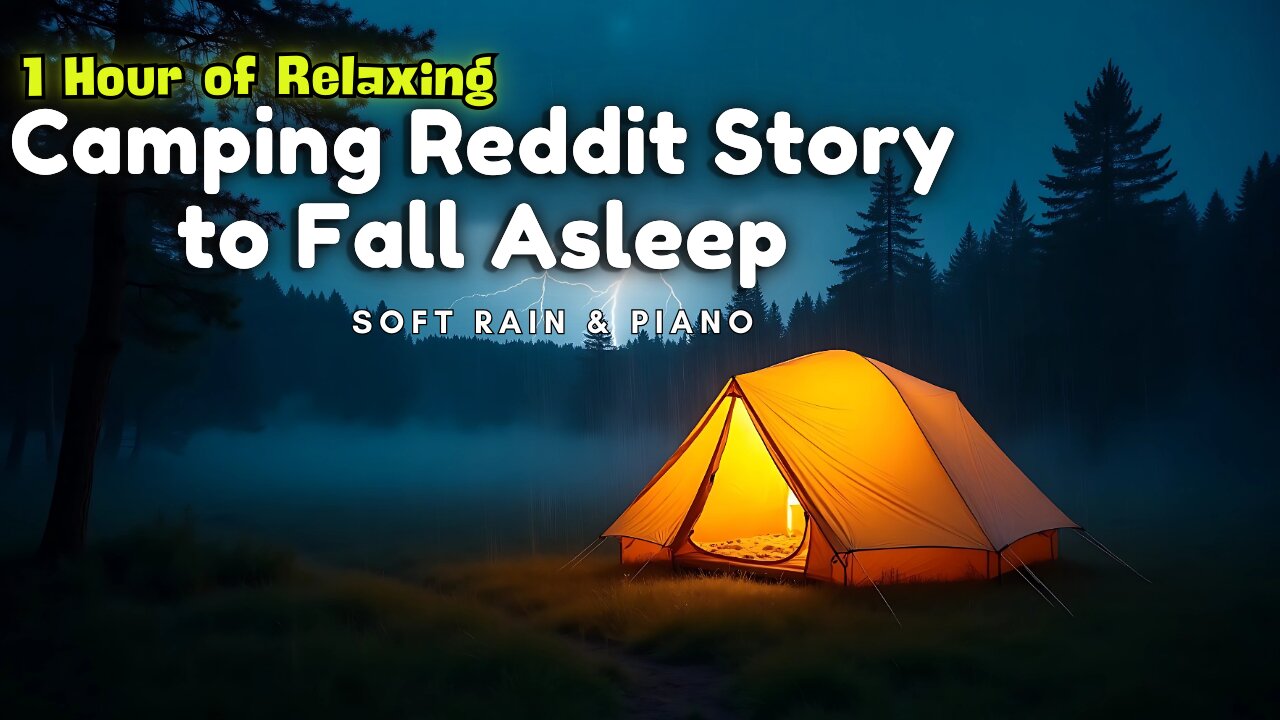 A Rainy Night in The Tent: Cozy Bedtime Story with Rain Sounds