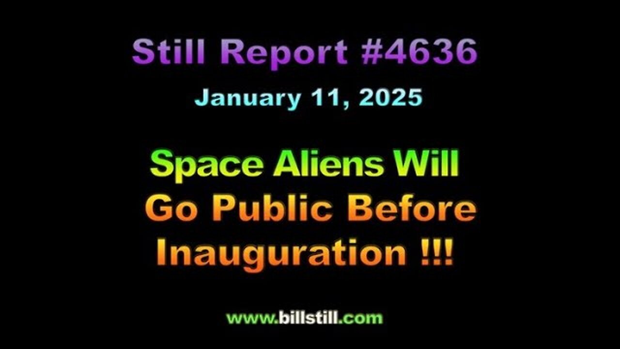 Space Aliens Will Go Public Before Inauguration