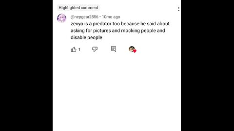 witness who is a minor calls out zexyo